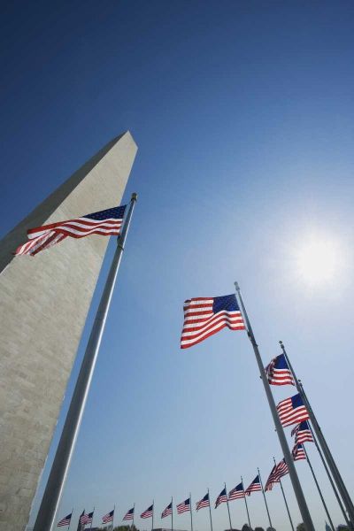 Washington DC, Flags and Washington Monument